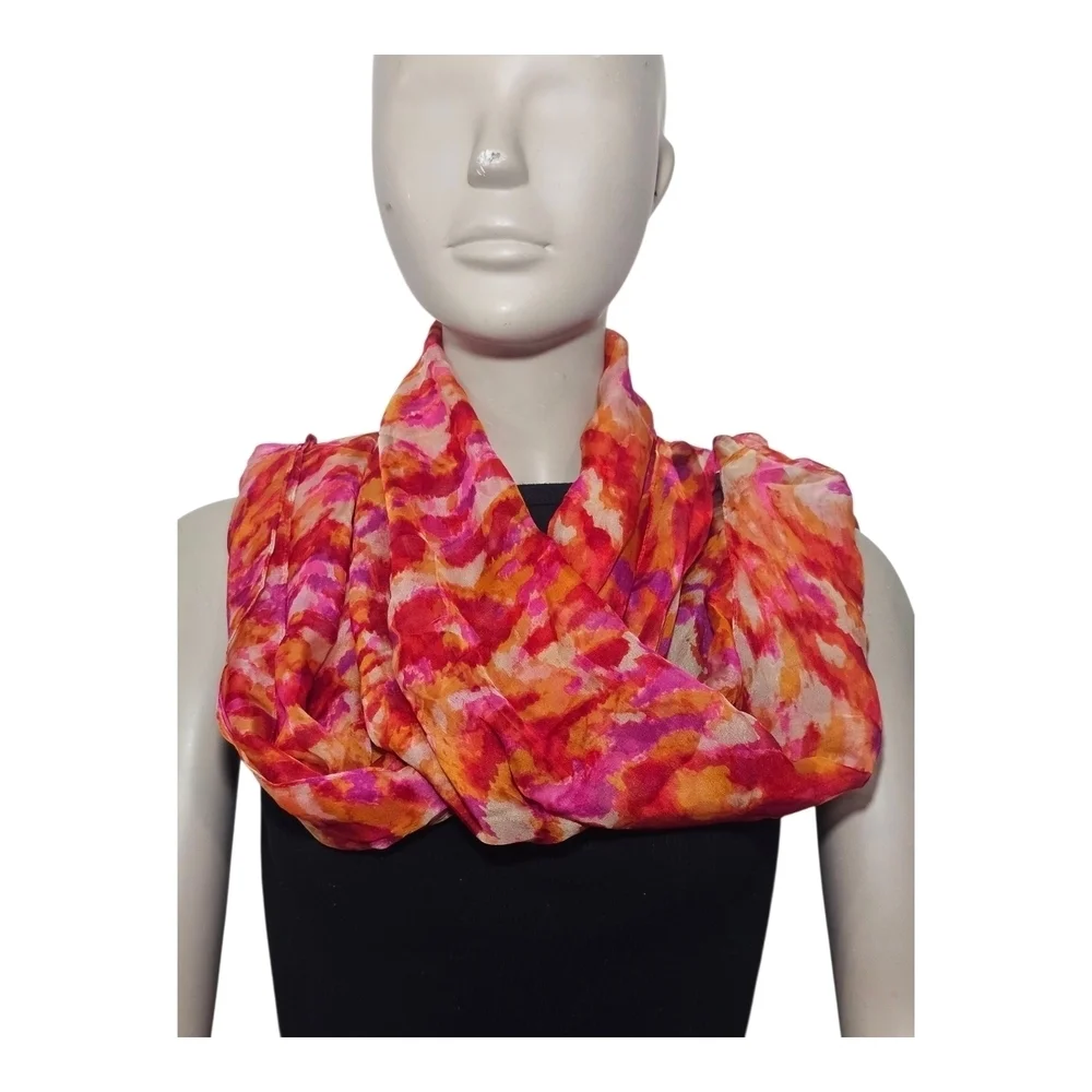 Jones New York Women’s Long Rectangle Tie Dye Scarf Multicolor